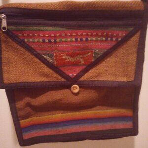 Alpaca wool shoulder bag handmade in Bolivia by artisans! Never used!